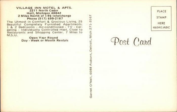 Village Inn Motel & Apts (D&O Motel) - Vintage Postcard (newer photo)